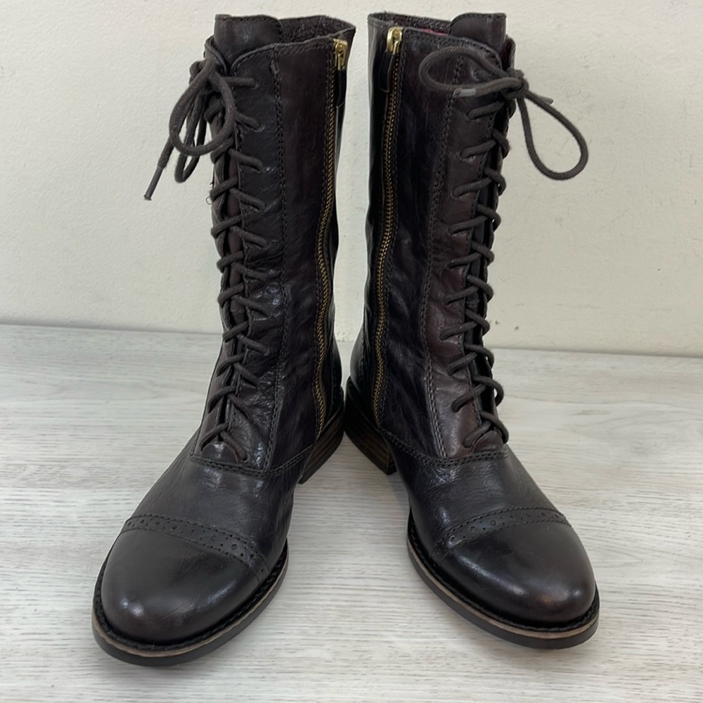 Vince Camuto Fantasa Utility/Combat Leather Boots-Women